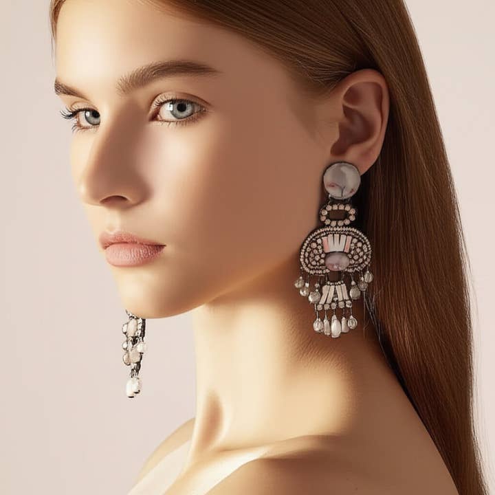 melizijewelry - Wholesale Dangle Earrings - Blanca crystal earrings1