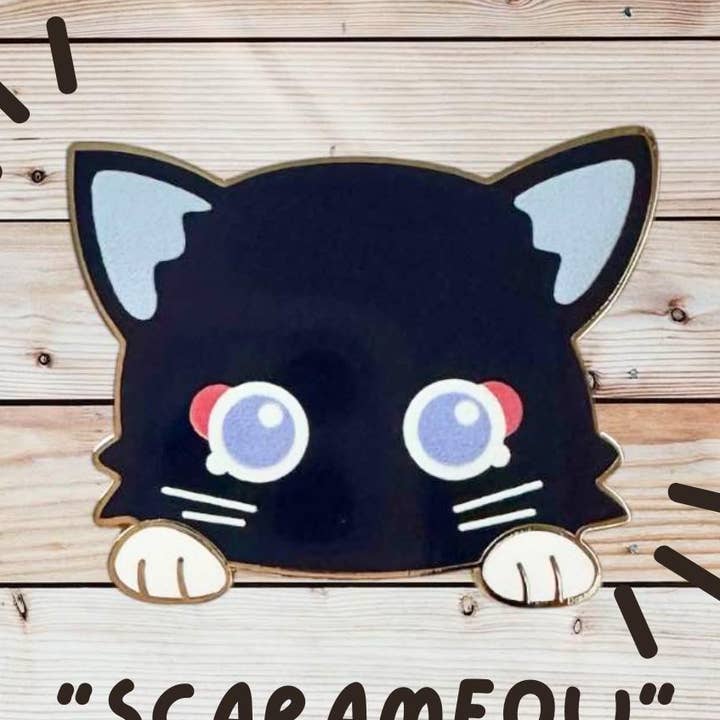 Scaramouche Katze Scarameow Emaille-Pin - Genshin Impact für den Großhandel von Studio Ayu