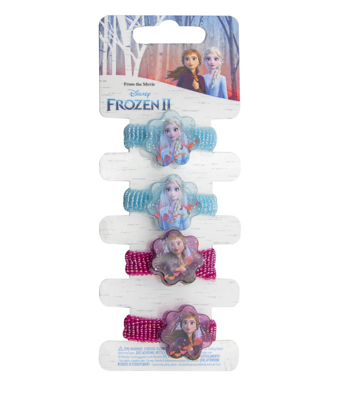 Joy Toy - Wholesale Hair Tie - Kids - DISNEY FROZEN II 4 BRAID HOLDERS ON BACKER CARD 5X15 CM0