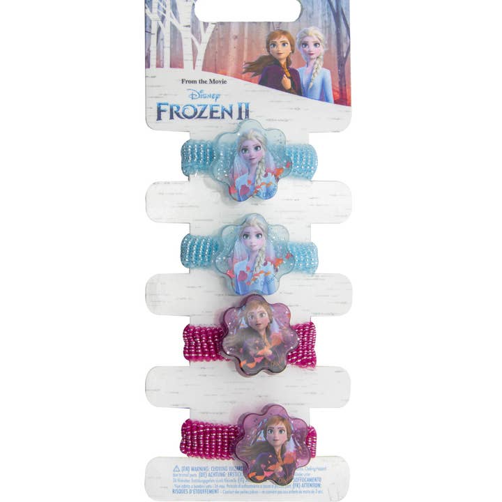 Joy Toy - Wholesale Hair Tie - Kids - DISNEY FROZEN II 4 BRAID HOLDERS ON BACKER CARD 5X15 CM