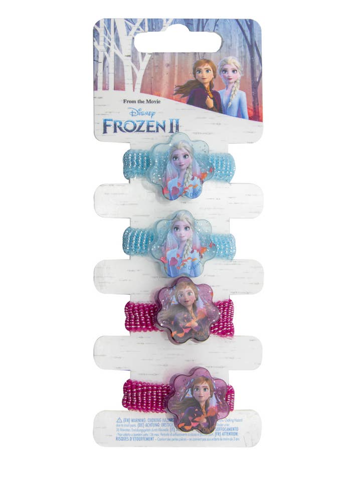 DISNEY FROZEN II 4 ZÖPFCHENHALTER AUF BACKERCARD 5X15 CM per la vendita all'ingrosso da parte di Joy Toy