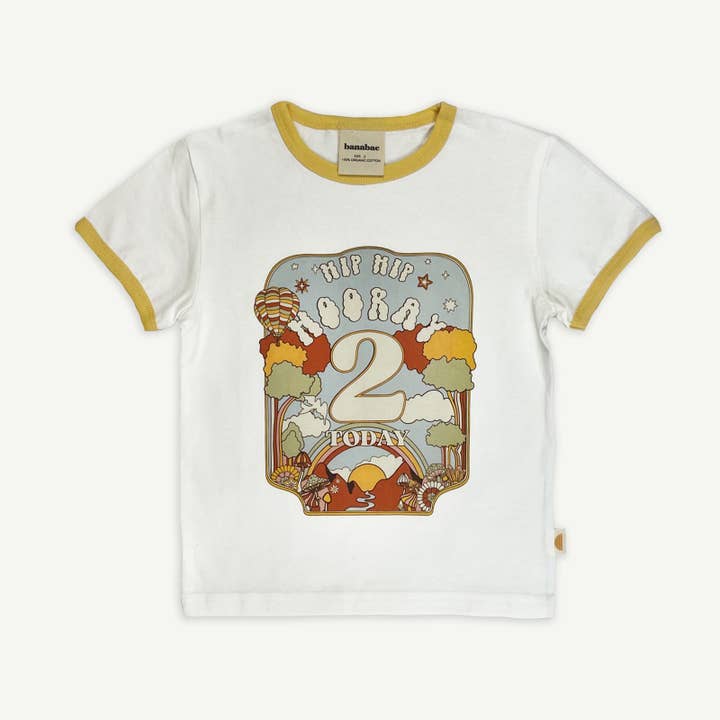 Hip Hip Hooray Birthday Ringer Tee - 2 Year Old for wholesale by Banabae