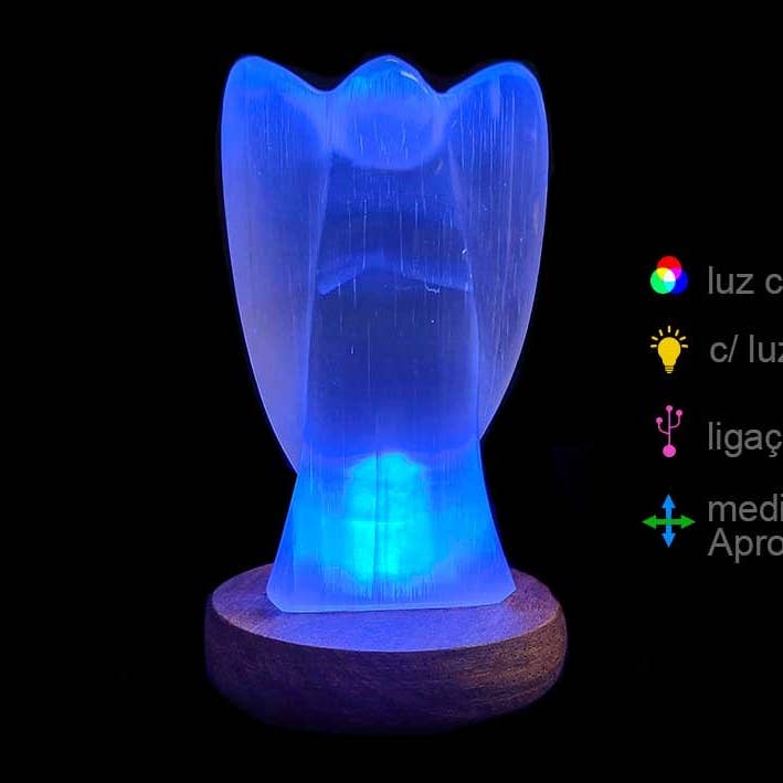 Cand. Selenite Angel Usb C/Base Approx 10cm for wholesale by Esoterica Arte