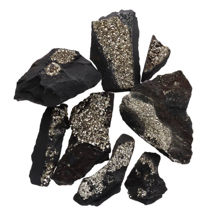 Vives de la Cortada S.L - Wholesale Spiritual Stone/Crystal - Pirita con Carbón3