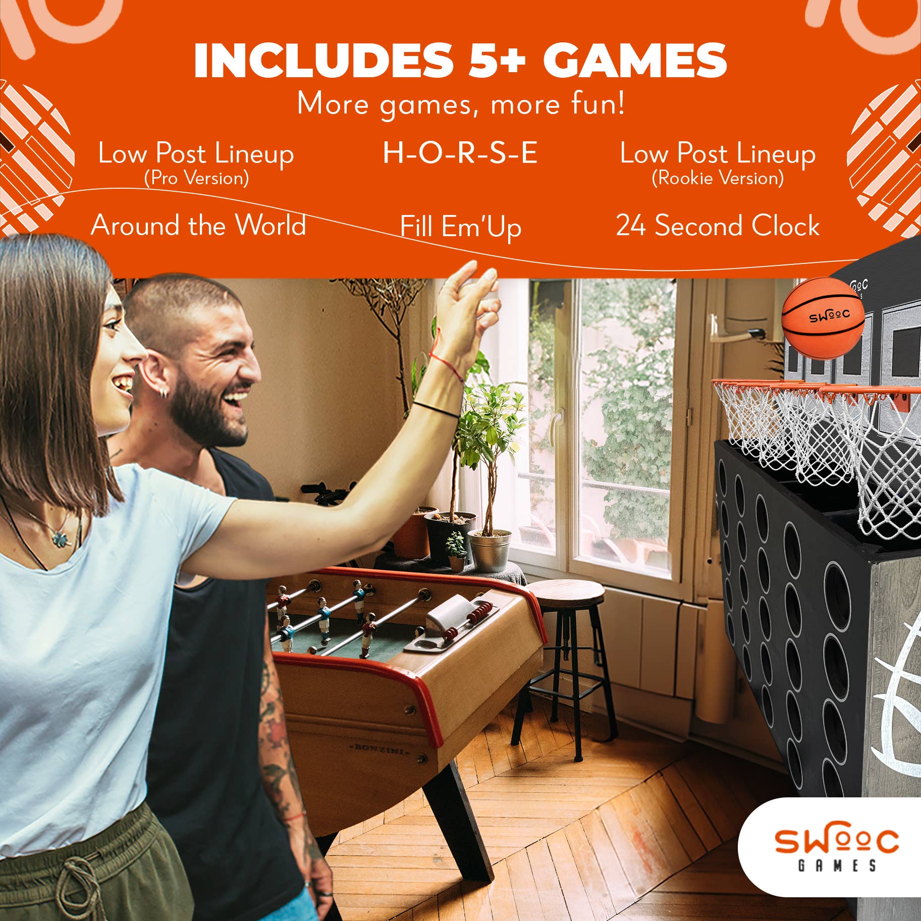 Swooc Games - Vente Jeux de société - Low Post Lineup™ | Basketball mural 4 en ligne3