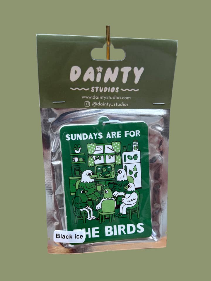 Sundays Are For The Birds Car Air Freshener for wholesale by Dainty Studios