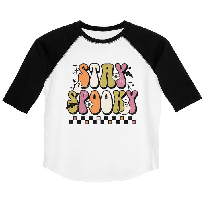 Stay Spooky 3/4th Sleeve Youth Tee for wholesale by Whiskey & Vine