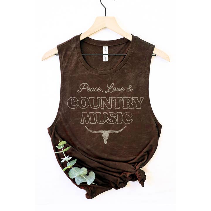 HRTandLUV - Wholesale Tank Top - Women's - COUNTRY MUSIC GRAPHIC TANK TOP