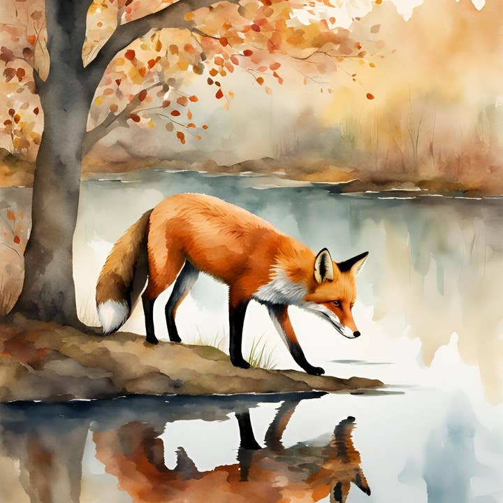 Ninnys Napkins - Wholesale Craft Supplies - Ninny's Decoupage Rice Paper - Autumn Fox