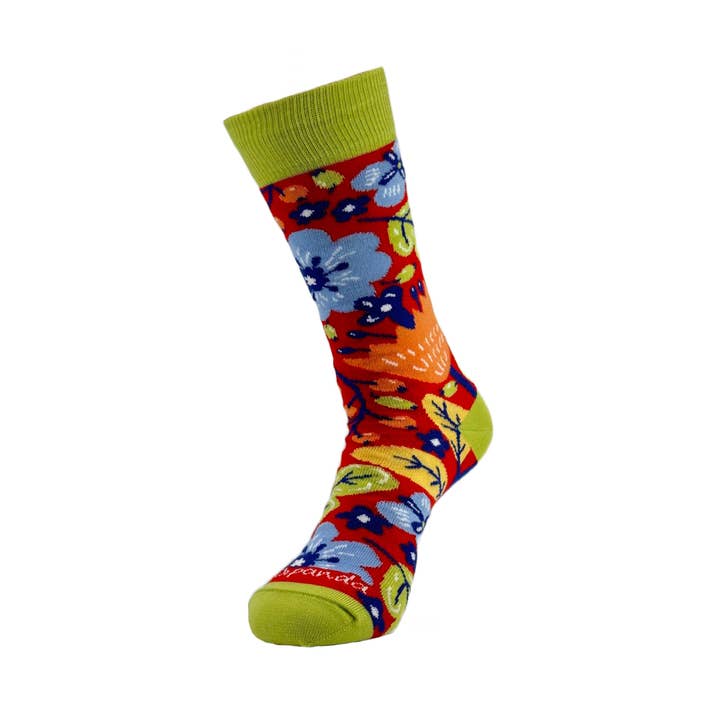 Sock Panda - Wholesale Socks - Women's - Exotic Flower Socks from the Sock Panda (Adult Medium - Women's Shoe Sizes 5-10)5