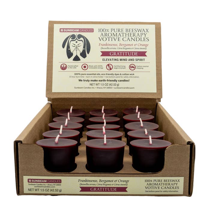 Sunbeam Candles, Inc - Wholesale Votive Candle - Manifestations Aromatherapy Votives - Gratitude