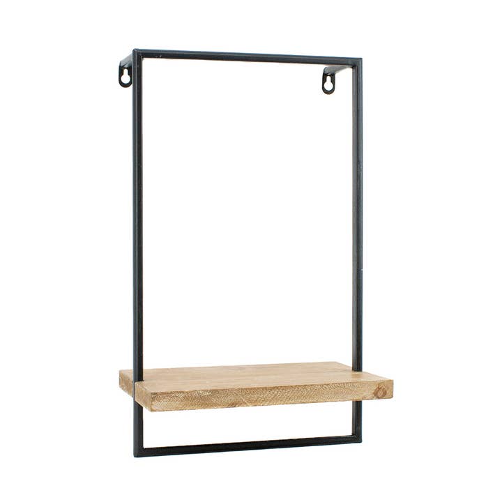 Single Wood & Metal Wall Shelf for wholesale by WT Collection