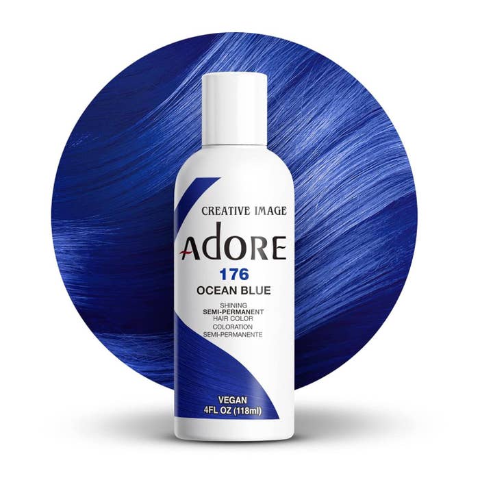 Adore Semi Permanent Hair Color,Ocean Blue,176 for wholesale by KT Supply