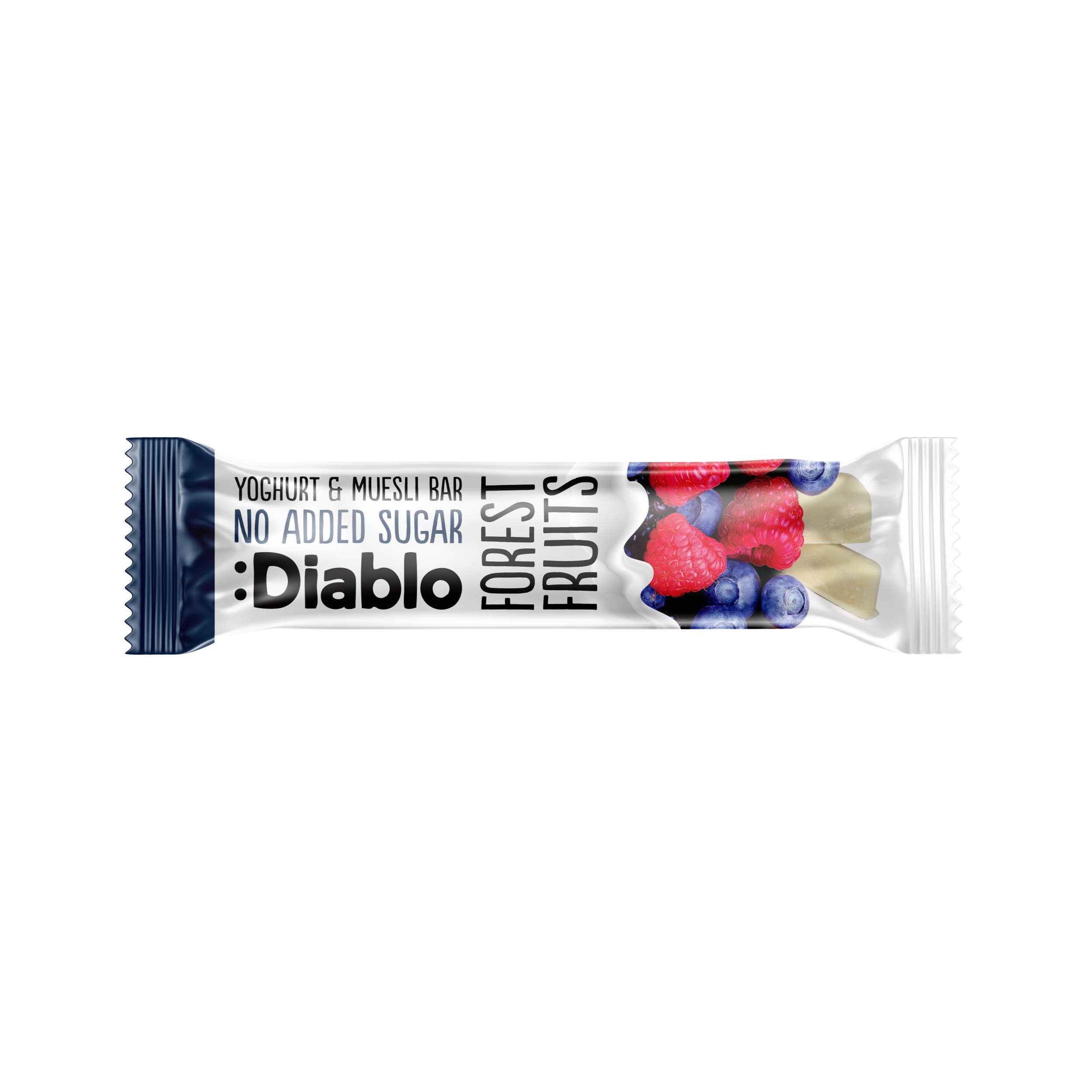 Diablo Sugar Free – Großhandel Snack-Riegel – :Diablo Joghurt beschichtete Müsliriegel mit Waldfrüchten, 30 g