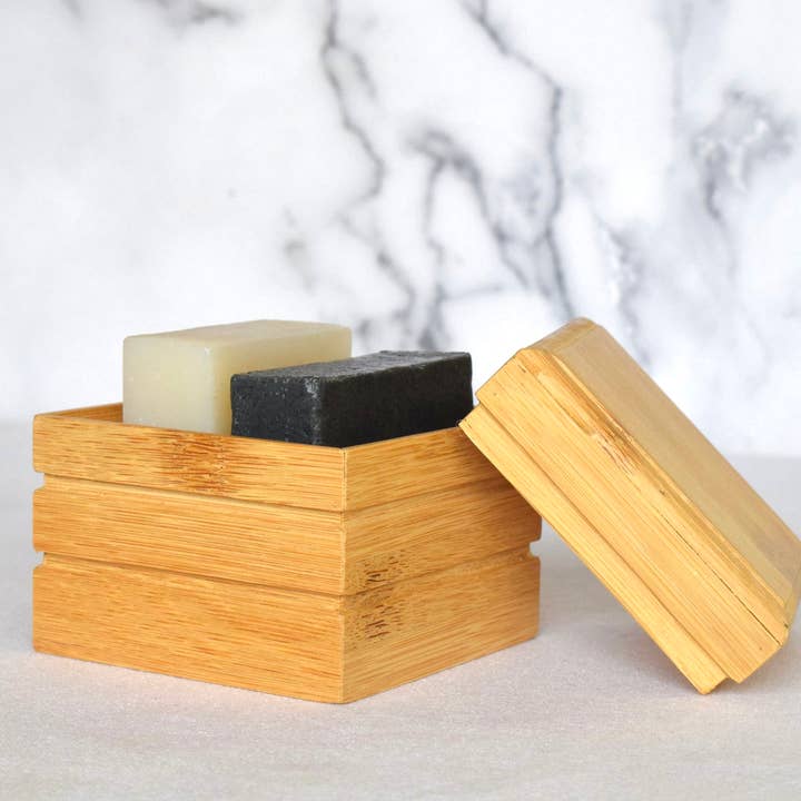 PACKAWIN - Wholesale Bath Soap Dish - Bamboo soap dish with lid for travel