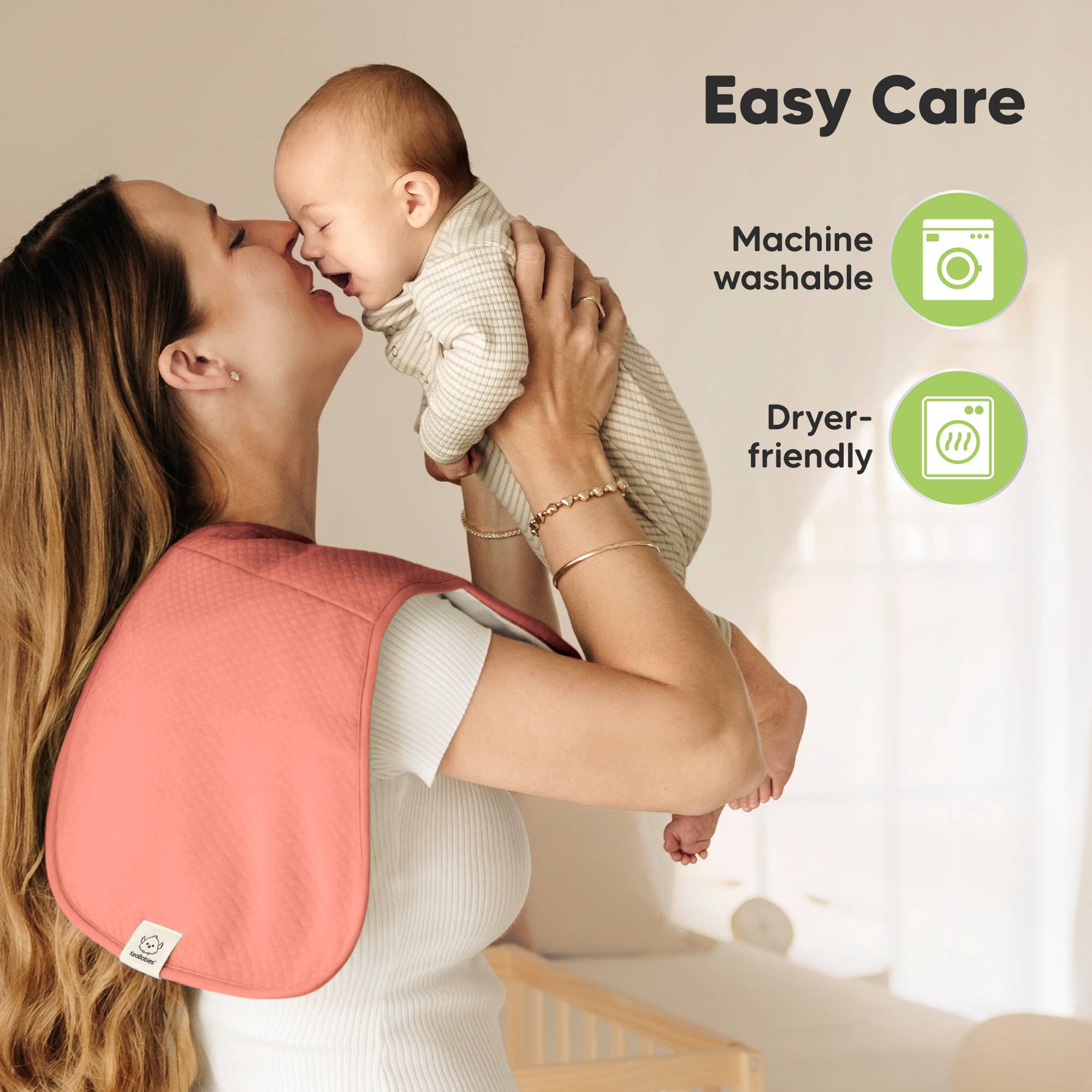 Dämpad pastell 5-pack Quin Baby Burp-dukar, mjuka burpdukar för spädbarn för wholesale på Faire6