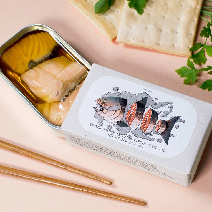 José Gourmet - Wholesale Tinned Fish - Jose Gourmet Smoked Salmon in Extra Virgin Olive Oil, 90g1