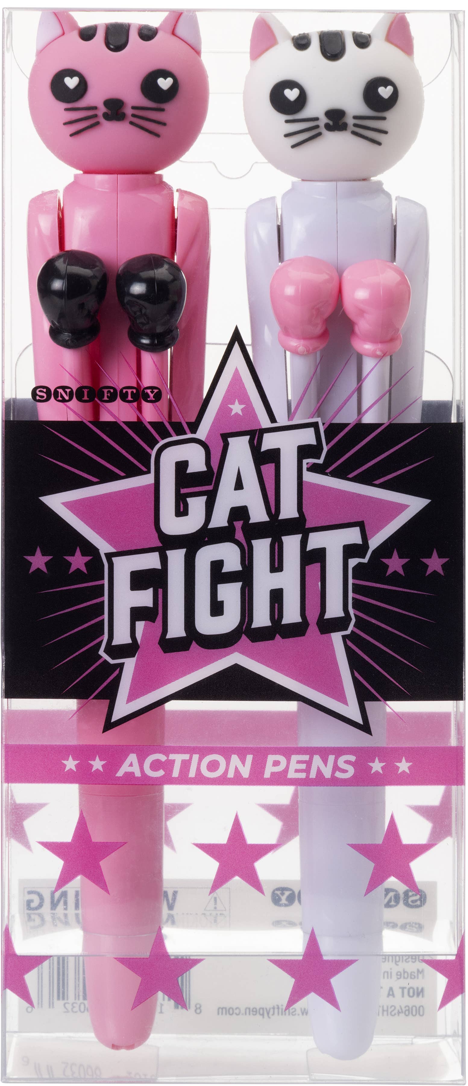 SNIFTY – wholesale Pennor – Cat Fight actionpennor, display med 8 set2