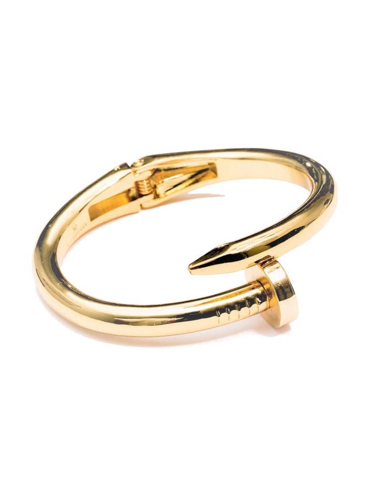 Bracelet jonc Spike unisexe | Or ou argent pour la vente par C.J.ROCKER