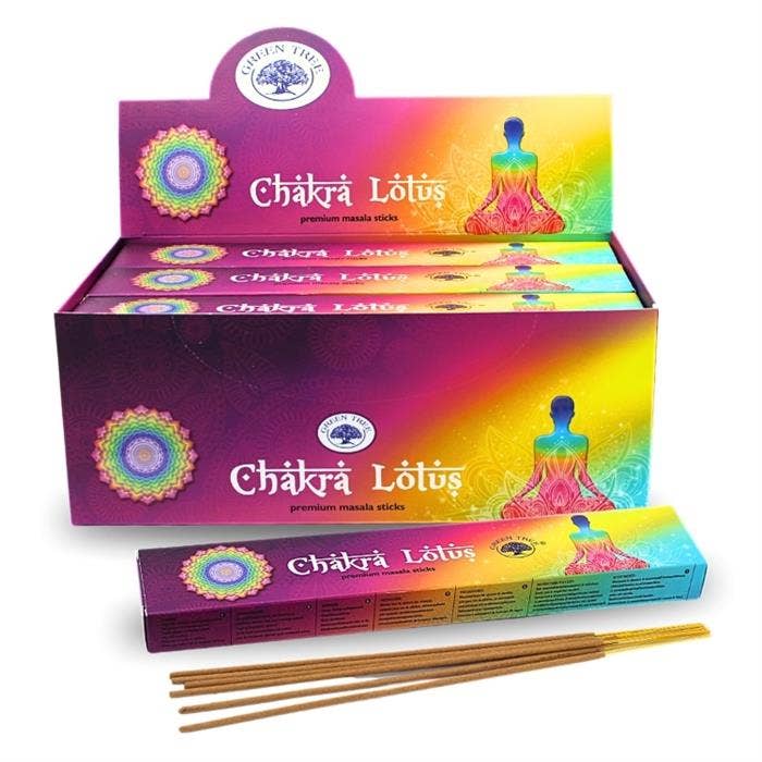 Green Tree - Wholesale Incense - Green Tree Chakra Lotus Natural Masala Incense 15 Grams