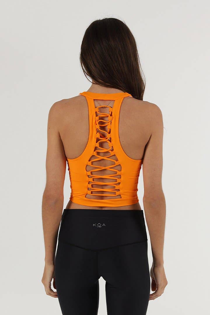 KOA yoga - Wholesale Athletic Top - Women's - Lush Tank - Amber Orange7