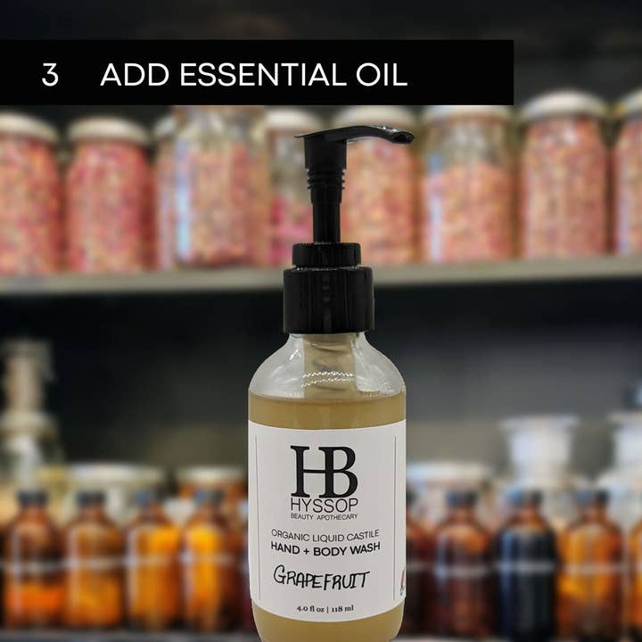 Hyssop Beauty Apothecary - Wholesale Body wash/shower gel - Organic Liquid Castile Hand + Body Wash / Soap5