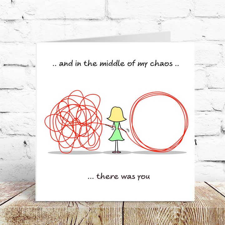Swizzoo Cards - Wholesale Friendship Card - Friendship Card Friend Support Appreciation Help Sadness Condolence Husband Wife Brother Sister In the Middle of the Chaos