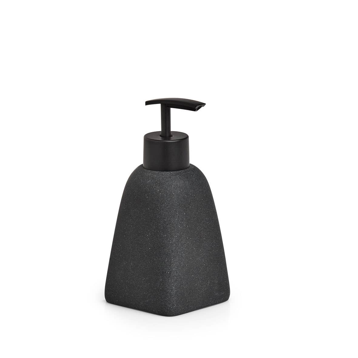 Soap dispenser "Dark Stone", polyresin, black for wholesale on Faire0