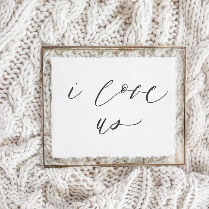 Glass Table Frames & Cards - I Love Us | Valentine's Day for wholesale by DWELL Home Shoppe