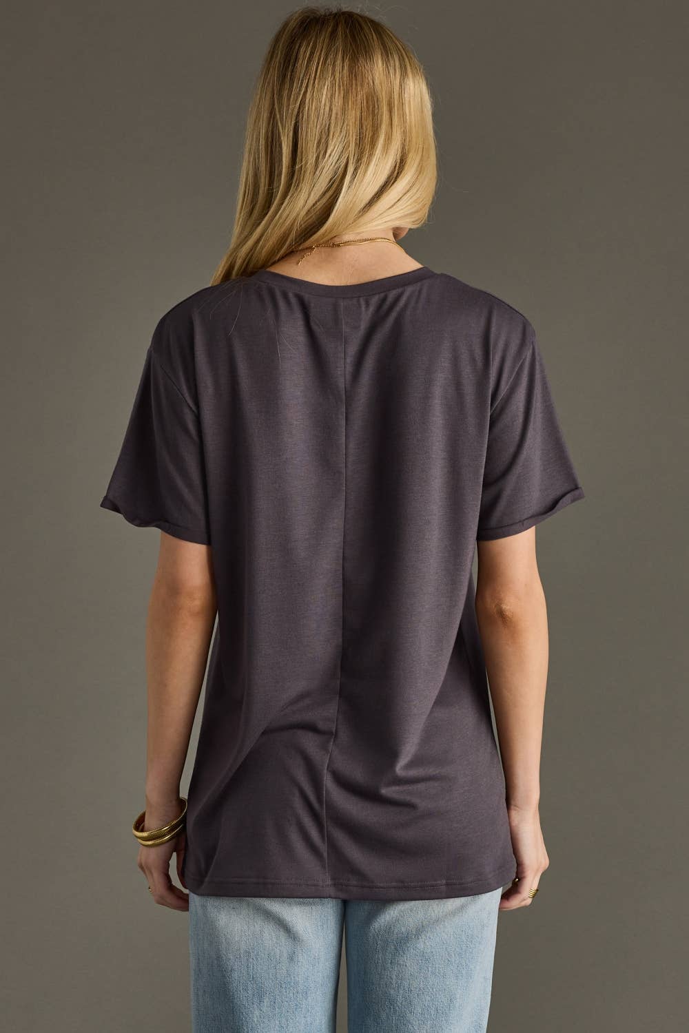 Panache Apparel Co. - Wholesale Screen Printed T-Shirt - Women's - Bonfires, Flannels, S'mores Tee - Charcoal3