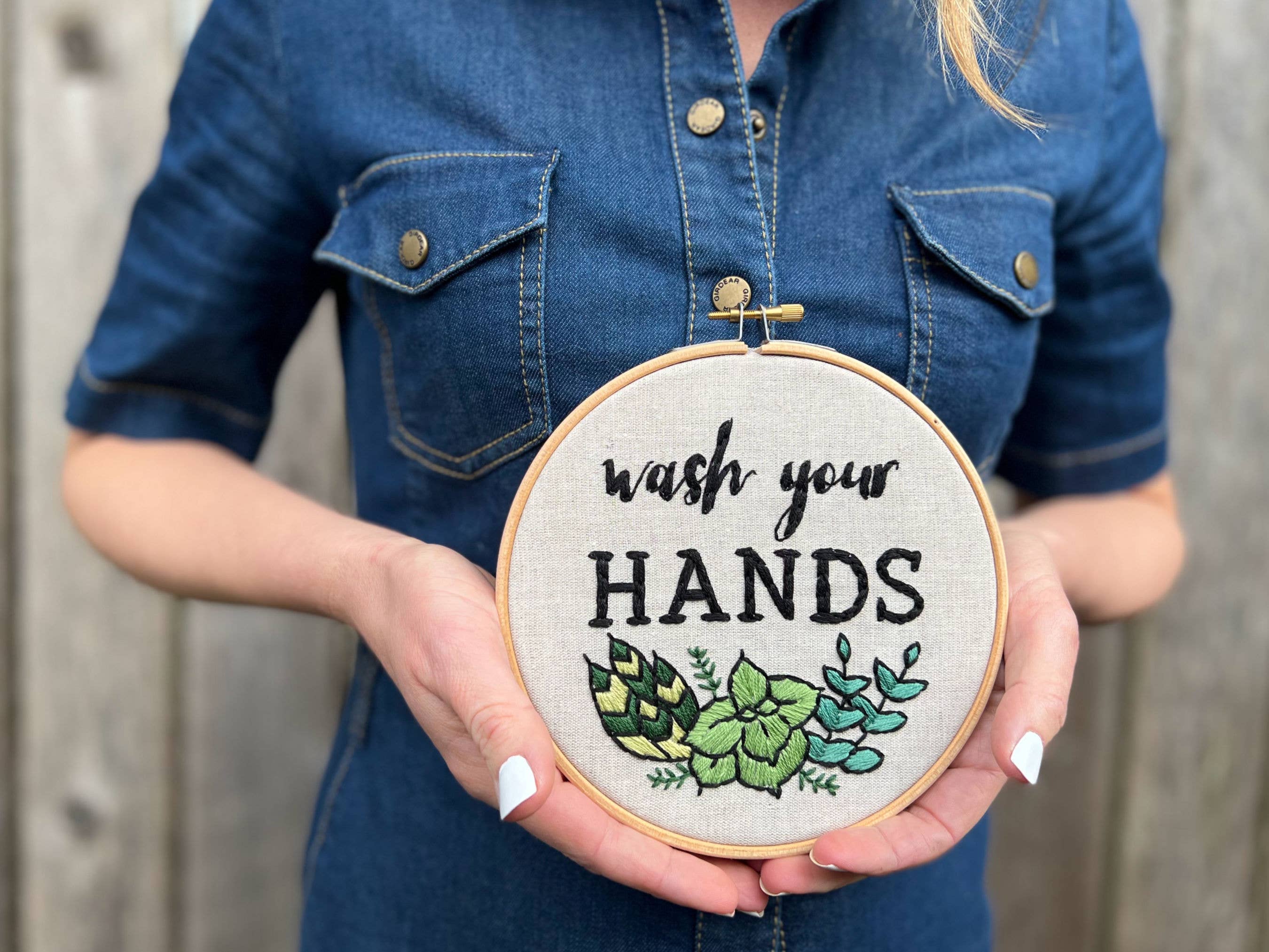 I Heart Stitch Art – wholesale Embroidery/cross-stitch supplies – Wash Your Hands Embroidery Kit1