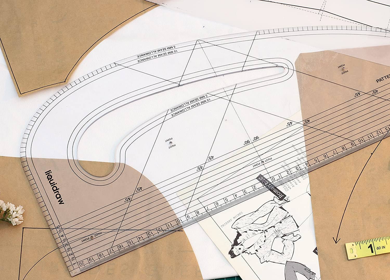 Liquidraw – wholesale Craft tool – Liquidraw Pattern Maker Pattern Marking Ruler - Metric6