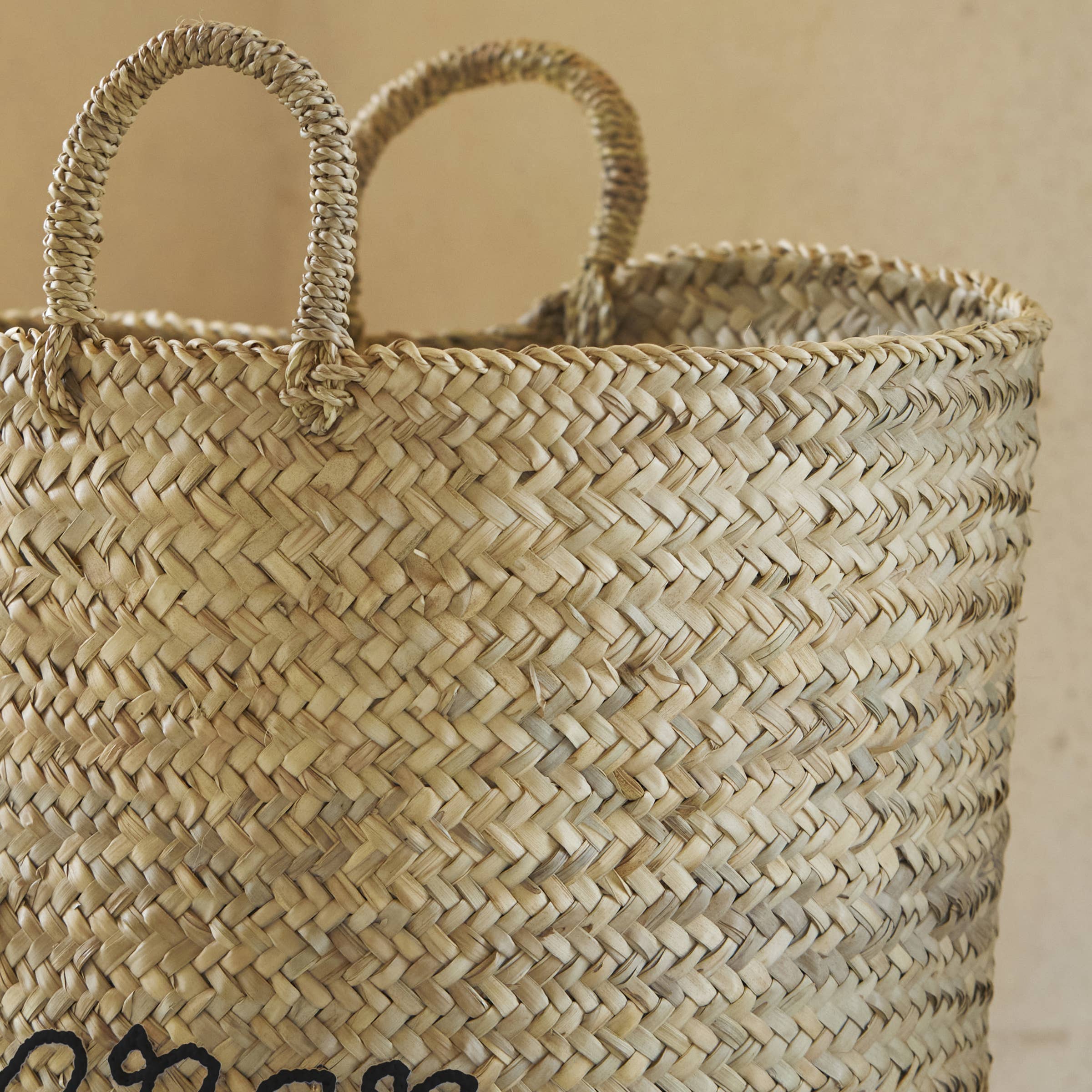 Collection Maroc - Wholesale Shopping Cart - Large "BAZAR" black basket1