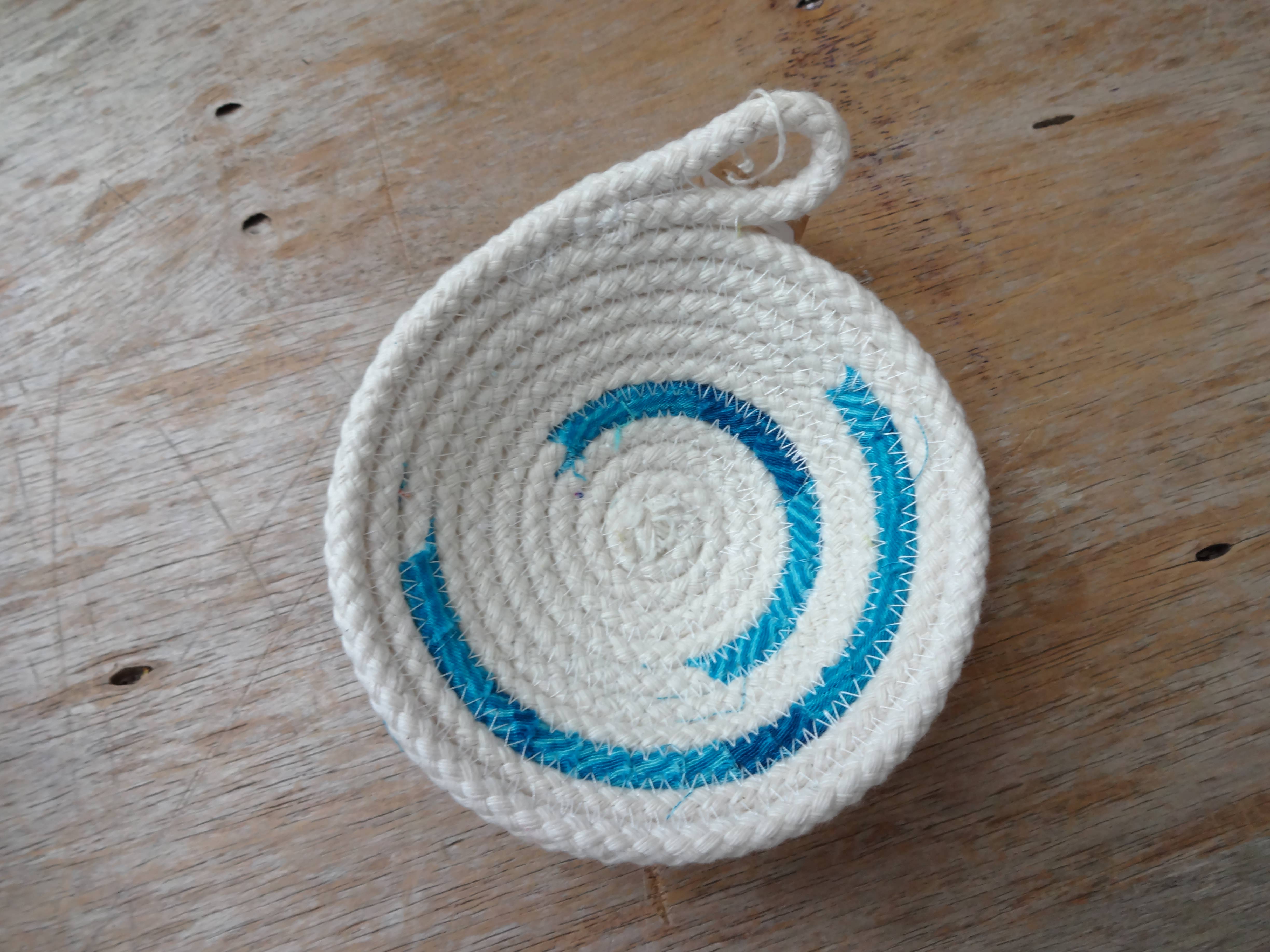 The Foxes Tail - Wholesale Decorative Plate/Dish/Bowl - Fabric Wrapped Cotton Rope Bowl: Small8