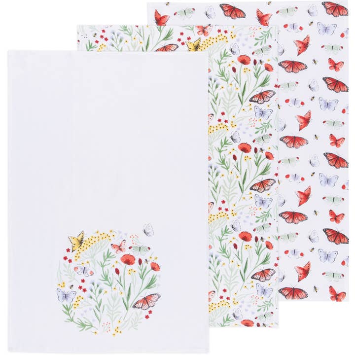 Now Designs by Danica - Wholesale Tea Towel - Morning Meadow Bakers Floursack Dishtowels Set of 34