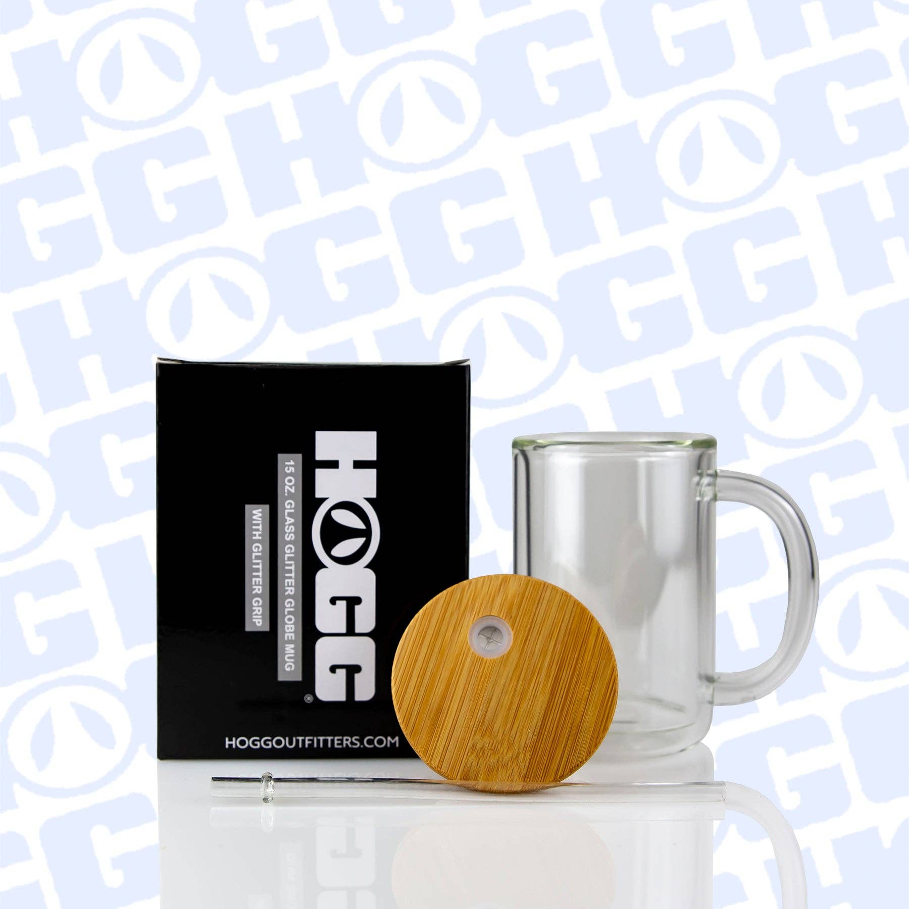 Hogg Outfitters - Wholesale Coffee Mug - 15oz SUBLIMATION GLITTER GLOBE GLASS COFFEE MUG2