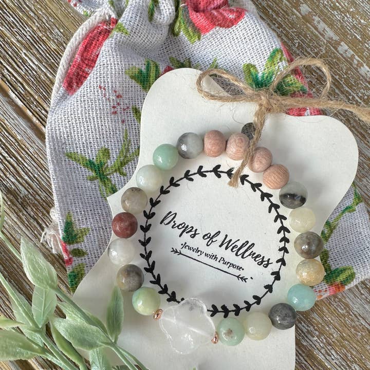 Drops of Wellness Goods - Wholesale Beaded Bracelet - Beaded Stone Bracelet, Diffuser Jewelry, The Mylett