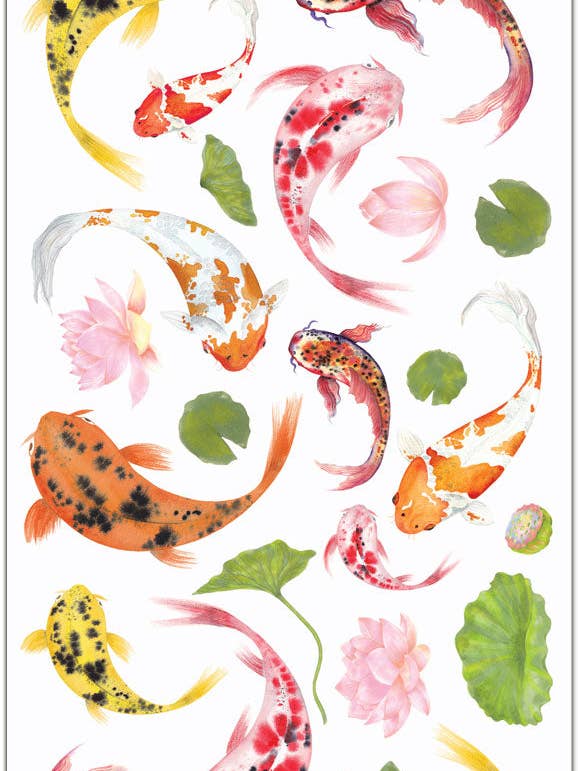 C245 Jumbo Koi Fish Stickers for wholesale by Violette Stickers