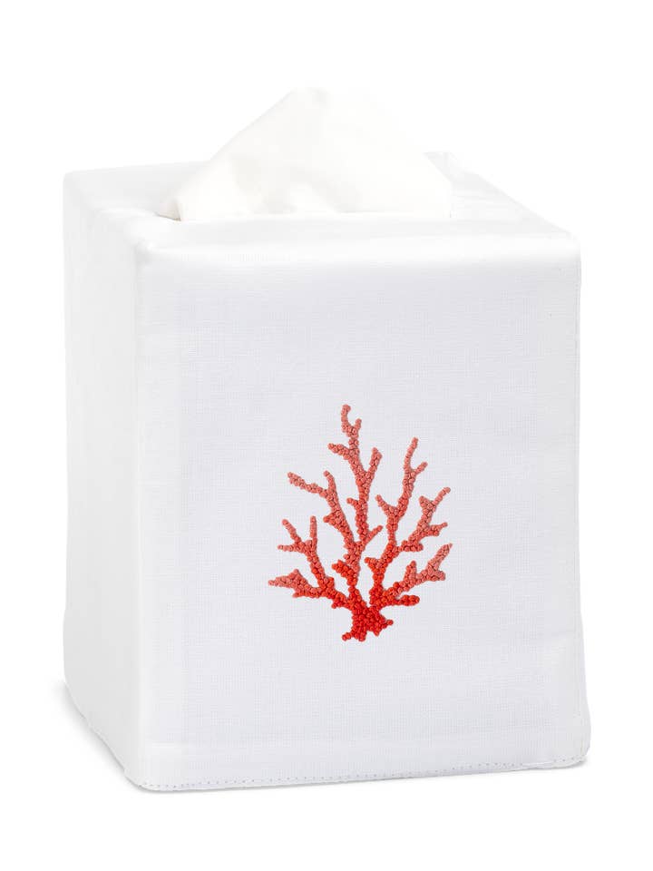 Cubierta de caja de pañuelos de nudo coral rojo para venta al por mayor de Henry Handwork