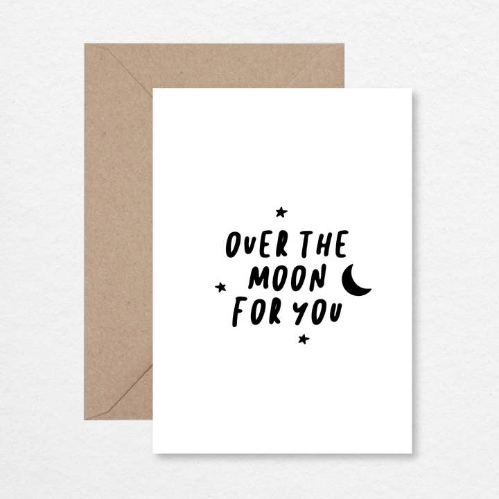 Cartão de felicitações A6 sobre a lua para você por atacado de EK DESIGN