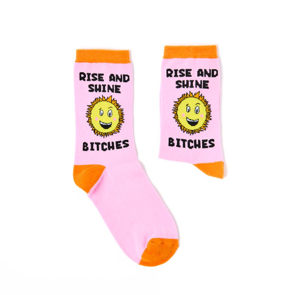 Urban Eccentric - Wholesale Socks – Unisex - Ladies Rise and Shine Bitches Socks
