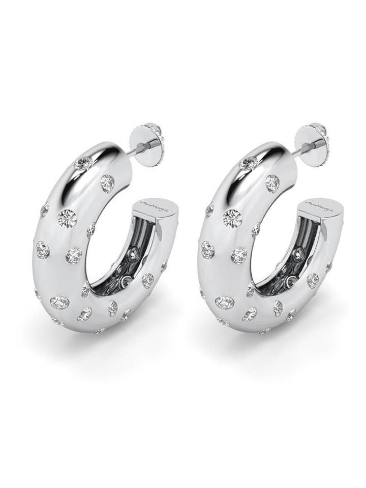 Brincos Dream Hoop em Prata por atacado de Ninon