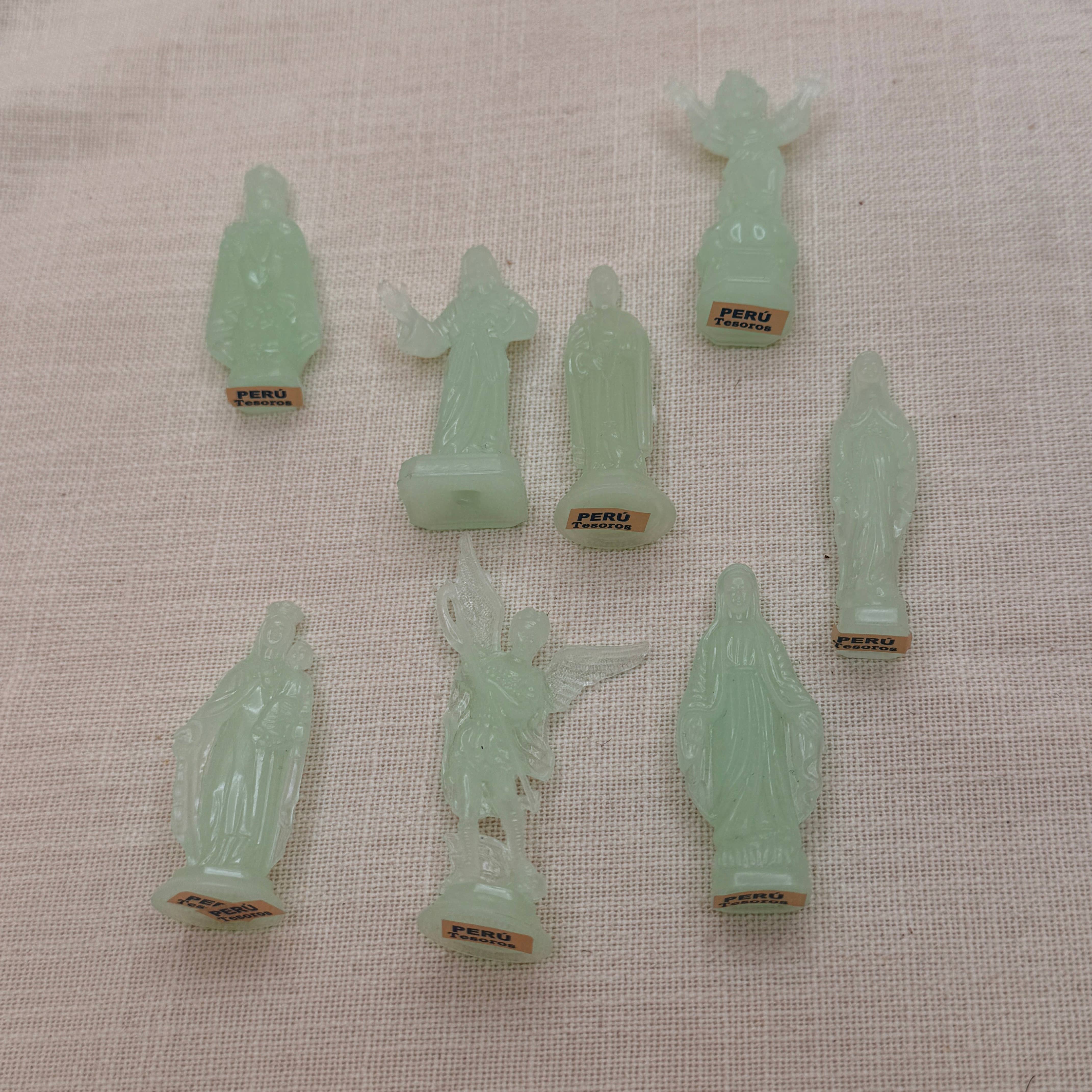 Tesoros Trading Company - Vente Figurine décorative - Mini saints en plastique lumineux, Pérou3
