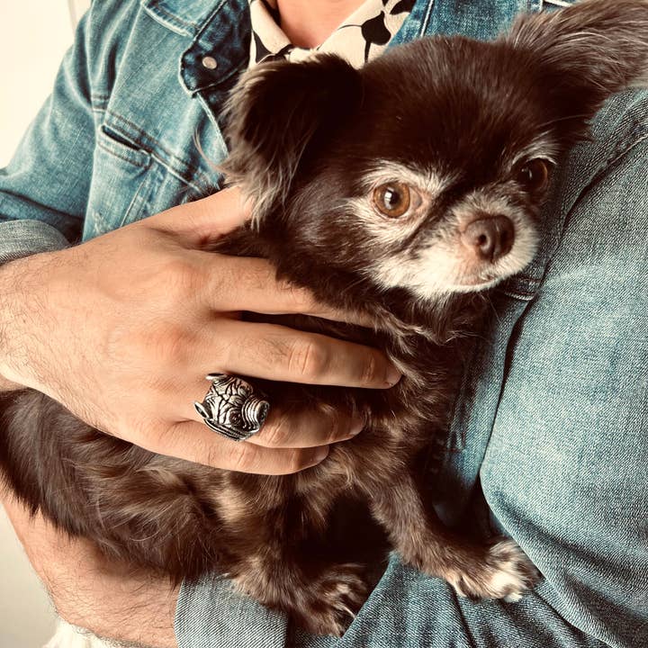 WJW - Wholesale Cocktail/statement ring - Stainless Steel Pit Bull Dog Ring6