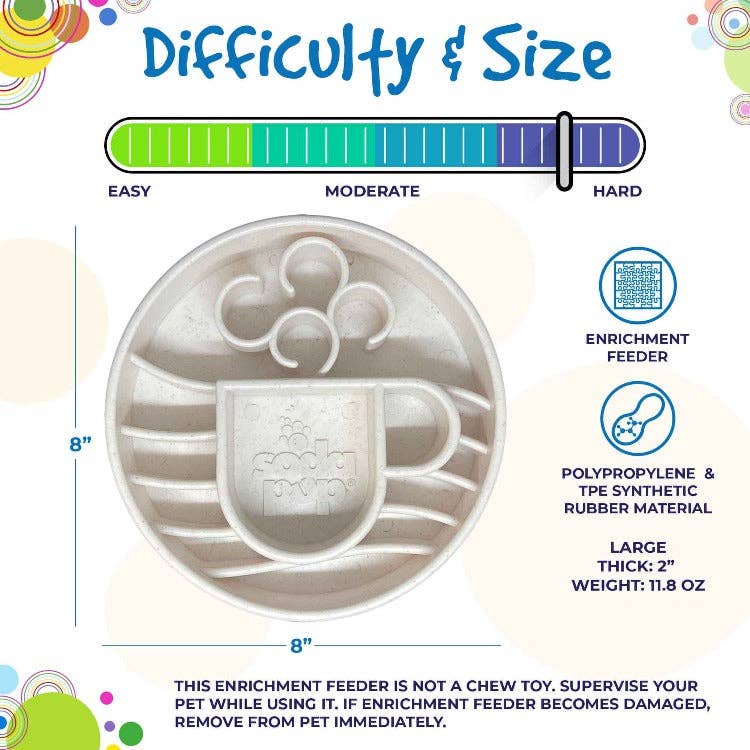 Grão de café Tigela de alimentação lenta para enriquecimento eBowl Java Design eBowl para cães para venda a revendedores na Faire3