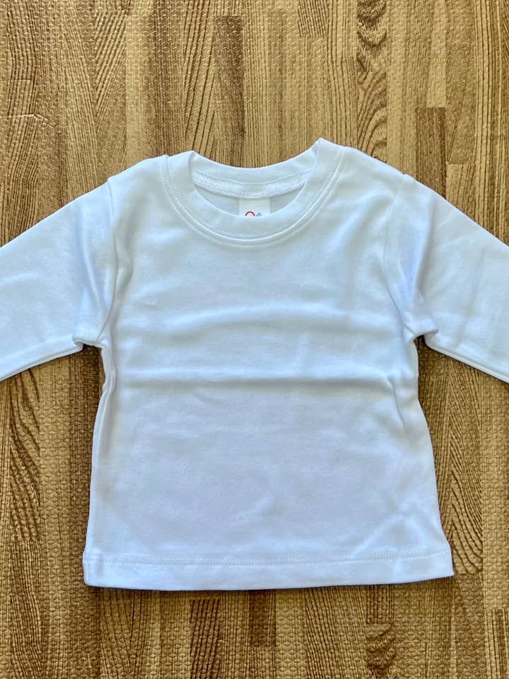 White Long Sleeve Unisex Toddler T-Shirt for wholesale by Caught Ya Lookin'