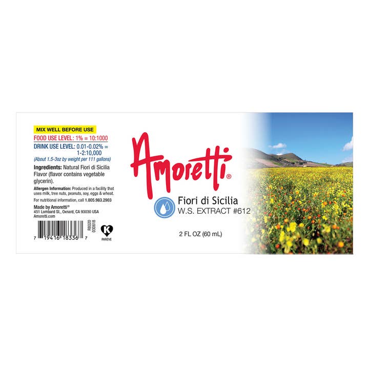 Amoretti - Wholesale Vanilla/Fruit Extract - Natural Fiori di Sicilia Extract Water Soluble1