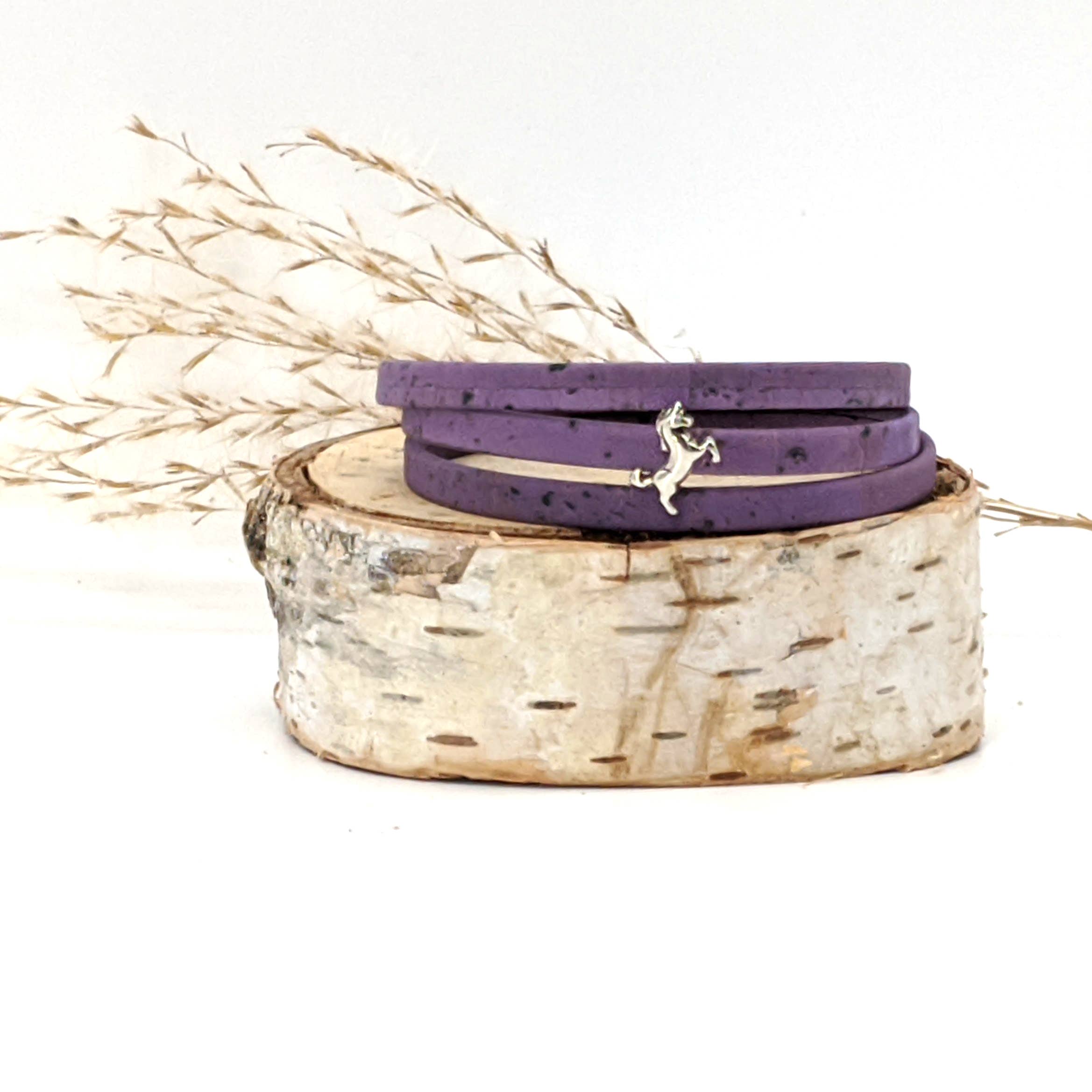 Elisabetta Studio - Wholesale Bangle Bracelet - Unicorn - Triple Wrap Cork Bracelet0