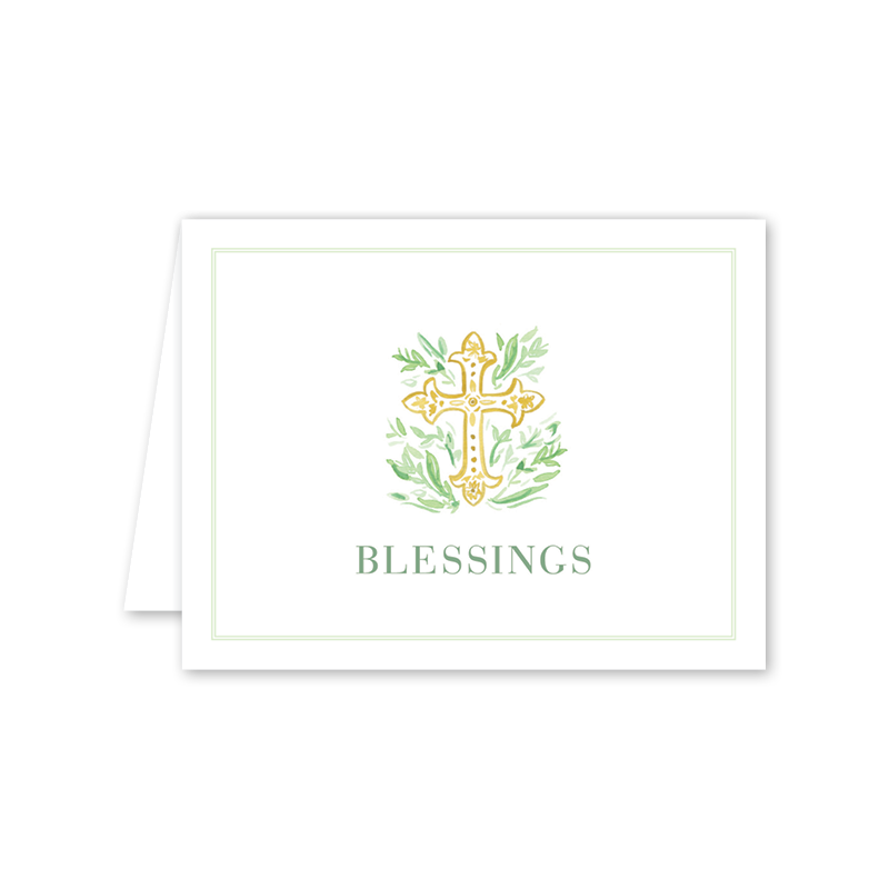 Dogwood Hill - Wholesale Everyday Greeting Card - Cross Green Blessings1