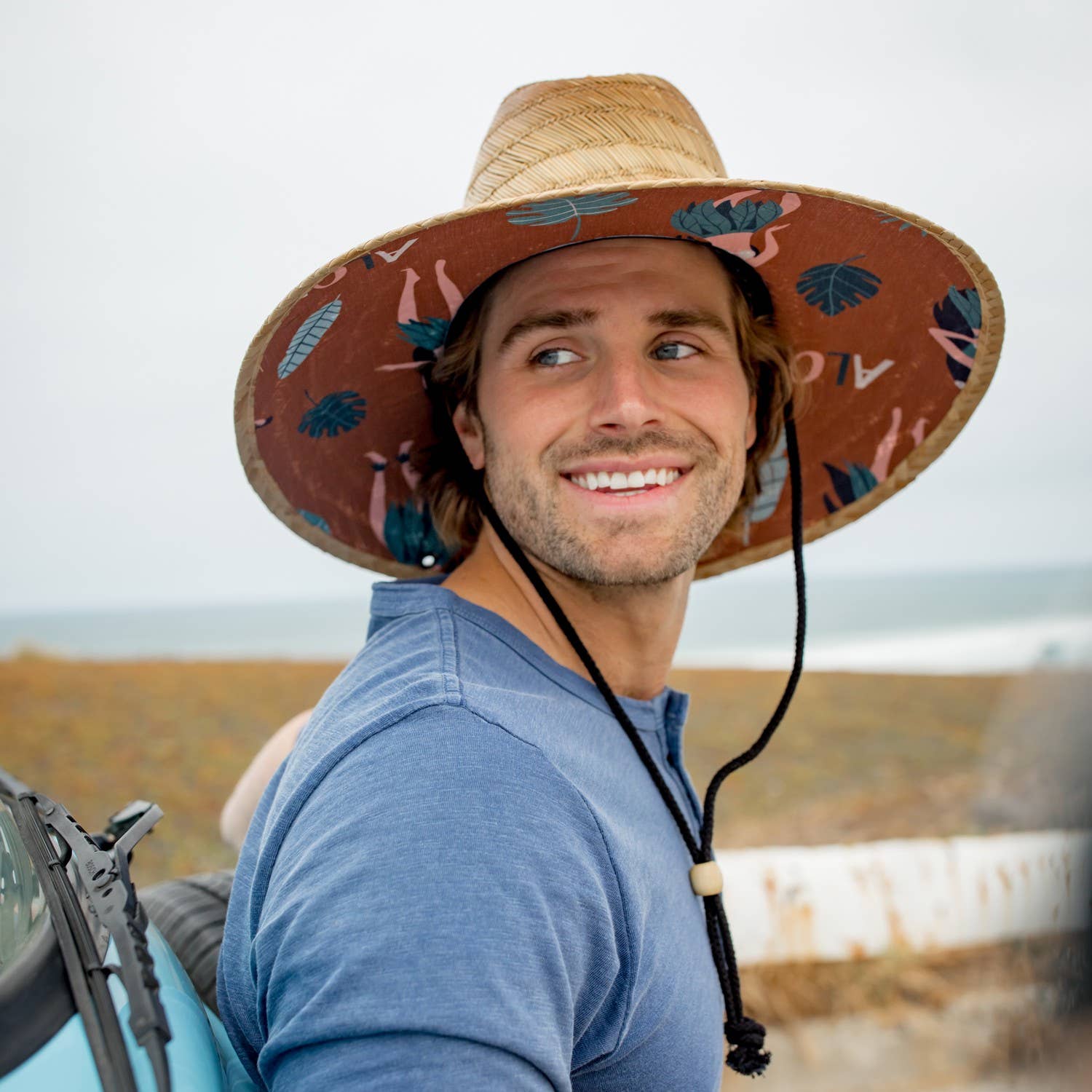 Olive & Pique - Wholesale Straw Hat - Unisex - BALLERINA Straw Lifeguard Hat with Chin Cord1